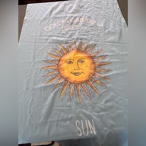 27” x 64” Dolce and Gabbana Light Blue Sun beach towel